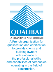 Qualibat Certified in the field of construction.  MC Renovations.  